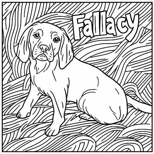 Sitting puppy, cartoon style — free printable coloring page